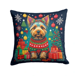 Australian Terrier Christmas Throw Pillow Machine Washable, Indoor Outdoor Decorative Pillow for Couch, Bed or Patio, 18Hx18W Australian Terrier Christmas Throw Pillow Machine Washable, Indoor Outdoor Decorative Pillow for Couch, Bed or Patio, 18Hx18W