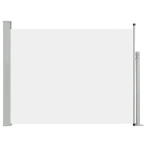 vidaXL Patio Retractable Side Awning 55.1"x196.9" Cream vidaXL Patio Retractable Side Awning 55.1"x196.9" Cream