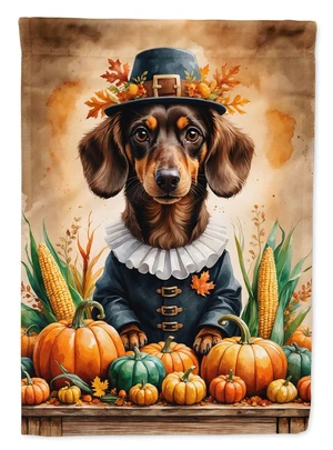 Caroline's Treasures Chocolate Dachshund Thanksgiving Garden Flag Mailbox Flag Decorative Yard Flag Banner Outside Patio Artwork Caroline's Treasures Chocolate Dachshund Thanksgiving Garden Flag Mailbox Flag Decorative Yard Flag Banner Outside Patio Artwork