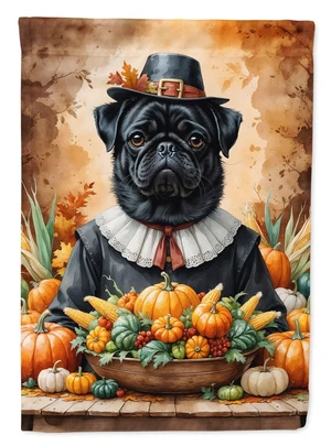 Caroline's Treasures Black Pug Thanksgiving Garden Flag Mailbox Flag Decorative Yard Flag Banner Outside Patio Artwork Yard Flow Caroline's Treasures Black Pug Thanksgiving Garden Flag Mailbox Flag Decorative Yard Flag Banner Outside Patio Artwork Yard Flow