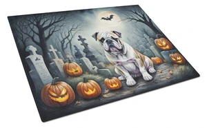 NEW English Bulldog Spooky Halloween Glass Cutting Board Decorative Tempered Glass Kitchen Cutting and Serving Board Large Size NEW English Bulldog Spooky Halloween Glass Cutting Board Decorative Tempered Glass Kitchen Cutting and Serving Board Large Size