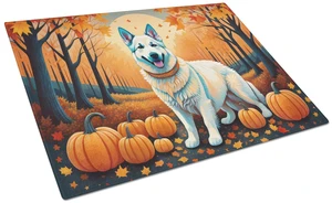 NEW White German Shepherd Fall Glass Cutting Board Decorative Tempered Glass Kitchen Cutting and Serving Board Large Size Choppi NEW White German Shepherd Fall Glass Cutting Board Decorative Tempered Glass Kitchen Cutting and Serving Board Large Size Choppi