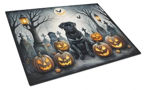 NEW Black Pug Spooky Halloween Glass Cutting Board Decorative Tempered Glass Kitchen Cutting and Serving Board Large Size Choppi NEW Black Pug Spooky Halloween Glass Cutting Board Decorative Tempered Glass Kitchen Cutting and Serving Board Large Size Choppi