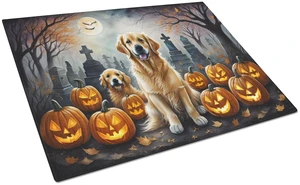 NEW Golden Retriever Spooky Halloween Glass Cutting Board Decorative Tempered Glass Kitchen Cutting and Serving Board Large Size
