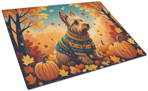 NEW Australian Terrier Terrier Fall Glass Cutting Board Decorative Tempered Glass Kitchen Cutting and Serving Board Large Size C NEW Australian Terrier Terrier Fall Glass Cutting Board Decorative Tempered Glass Kitchen Cutting and Serving Board Large Size C
