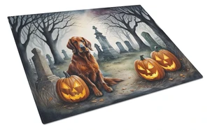 NEW Irish Setter Spooky Halloween Glass Cutting Board Decorative Tempered Glass Kitchen Cutting and Serving Board Large Size Cho