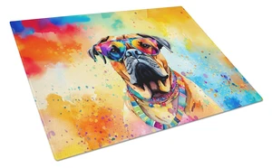 NEW Bullmastiff Hippie Dawg Glass Cutting Board Decorative Tempered Glass Kitchen Cutting and Serving Board Large Size Chopping NEW Bullmastiff Hippie Dawg Glass Cutting Board Decorative Tempered Glass Kitchen Cutting and Serving Board Large Size Chopping