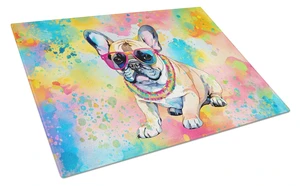 NEW French Bulldog Hippie Dawg Glass Cutting Board Decorative Tempered Glass Kitchen Cutting and Serving Board Large Size Choppi NEW French Bulldog Hippie Dawg Glass Cutting Board Decorative Tempered Glass Kitchen Cutting and Serving Board Large Size Choppi