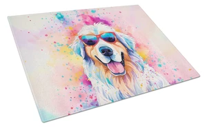 NEW Great Pyrenees Hippie Dawg Glass Cutting Board Decorative Tempered Glass Kitchen Cutting and Serving Board Large Size Choppi