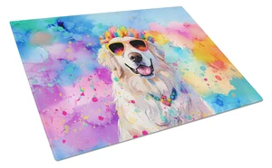 NEW Great Pyrenees Hippie Dawg Glass Cutting Board Decorative Tempered Glass Kitchen Cutting and Serving Board Large Size Choppi