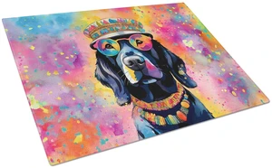 NEW Black Labrador Hippie Dawg Glass Cutting Board Decorative Tempered Glass Kitchen Cutting and Serving Board Large Size Choppi NEW Black Labrador Hippie Dawg Glass Cutting Board Decorative Tempered Glass Kitchen Cutting and Serving Board Large Size Choppi