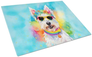 NEW Westie Hippie Dawg Glass Cutting Board Decorative Tempered Glass Kitchen Cutting and Serving Board Large Size Chopping Board NEW Westie Hippie Dawg Glass Cutting Board Decorative Tempered Glass Kitchen Cutting and Serving Board Large Size Chopping Board