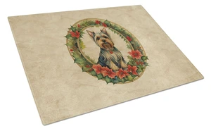 NEW Silky Terrier Christmas Flowers Glass Cutting Board Decorative Tempered Glass Kitchen Cutting and Serving Board Large Size C NEW Silky Terrier Christmas Flowers Glass Cutting Board Decorative Tempered Glass Kitchen Cutting and Serving Board Large Size C