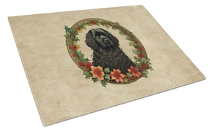 Puli Christmas Flowers Glass Cutting Board Decorative Tempered Glass Kitchen Cutting and Serving Board Large Size Chopping Board