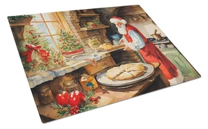 NEW Cookies with Santa Claus Glass Cutting Board Decorative Tempered Glass Kitchen Cutting and Serving Board Large Size Chopping