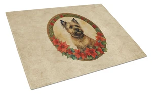 NEW Cairn Terrier Christmas Flowers Glass Cutting Board Decorative Tempered Glass Kitchen Cutting and Serving Board Large Size C NEW Cairn Terrier Christmas Flowers Glass Cutting Board Decorative Tempered Glass Kitchen Cutting and Serving Board Large Size C