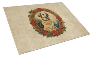 NEW Anatolian Shepherd Dog Christmas Flowers Glass Cutting Board Decorative Tempered Glass Kitchen Cutting and Serving Board Lar