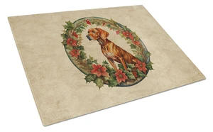 NEW Vizsla Christmas Flowers Glass Cutting Board Decorative Tempered Glass Kitchen Cutting and Serving Board Large Size Chopping