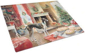 NEW Greyhound Christmas Cookies Glass Cutting Board Decorative Tempered Glass Kitchen Cutting and Serving Board Large Size Chopp