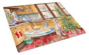 NEW Chinese Crested Christmas Cookies Glass Cutting Board Decorative Tempered Glass Kitchen Cutting and Serving Board Large Size