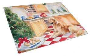 NEW Golden Retriever Christmas Cookies Glass Cutting Board Decorative Tempered Glass Kitchen Cutting and Serving Board Large Siz