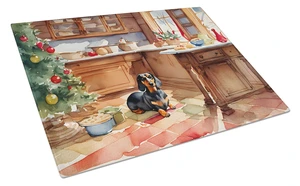 NEW Dachshund Christmas Cookies Glass Cutting Board Decorative Tempered Glass Kitchen Cutting and Serving Board Large Size Chopp