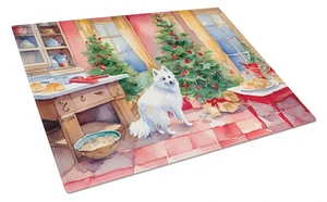 NEW Japanese Spitz Christmas Cookies Glass Cutting Board Decorative Tempered Glass Kitchen Cutting and Serving Board Large Size