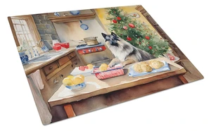 NEW Keeshond Christmas Cookies Glass Cutting Board Decorative Tempered Glass Kitchen Cutting and Serving Board Large Size Choppi