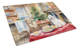 NEW Coton De Tulear Christmas Cookies Glass Cutting Board Decorative Tempered Glass Kitchen Cutting and Serving Board Large Size NEW Coton De Tulear Christmas Cookies Glass Cutting Board Decorative Tempered Glass Kitchen Cutting and Serving Board Large Size