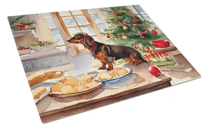 NEW Dachshund Christmas Cookies Glass Cutting Board Decorative Tempered Glass Kitchen Cutting and Serving Board Large Size Chopp