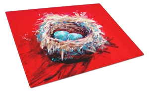 NEW EggStra Special Bird Nest Glass Cutting Board Decorative Tempered Glass Kitchen Cutting and Serving Board Large Size Choppi