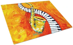 NEW Something Blues Saxaphone and Piano Glass Cutting Board Decorative Tempered Glass Kitchen Cutting and Serving Board Large Si NEW Something Blues Saxaphone and Piano Glass Cutting Board Decorative Tempered Glass Kitchen Cutting and Serving Board Large Si