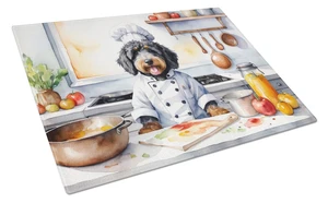 NEW Bernedoodle The Chef Glass Cutting Board Decorative Tempered Glass Kitchen Cutting and Serving Board Large Size Chopping Boa NEW Bernedoodle The Chef Glass Cutting Board Decorative Tempered Glass Kitchen Cutting and Serving Board Large Size Chopping Boa