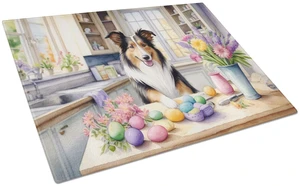 NEW Decorating Easter Collie Glass Cutting Board Decorative Tempered Glass Kitchen Cutting and Serving Board Large Size Chopping NEW Decorating Easter Collie Glass Cutting Board Decorative Tempered Glass Kitchen Cutting and Serving Board Large Size Chopping