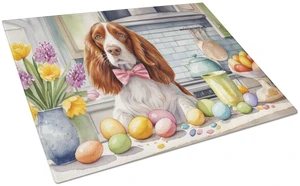 NEW Decorating Easter Welsh Springer Spaniel Glass Cutting Board Decorative Tempered Glass Kitchen Cutting and Serving Board Lar