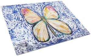 NEW Butterfly Violet Tip Glass Cutting Board Decorative Tempered Glass Kitchen Cutting and Serving Board Large Size Chopping Boa