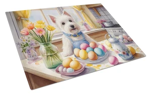 NEW Decorating Easter Westie Glass Cutting Board Decorative Tempered Glass Kitchen Cutting and Serving Board Large Size Chopping NEW Decorating Easter Westie Glass Cutting Board Decorative Tempered Glass Kitchen Cutting and Serving Board Large Size Chopping