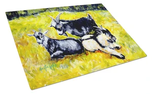 NEW Scooter Pooter and Tooter Goats Glass Cutting Board Decorative Tempered Glass Kitchen Cutting and Serving Board Large Size C NEW Scooter Pooter and Tooter Goats Glass Cutting Board Decorative Tempered Glass Kitchen Cutting and Serving Board Large Size C