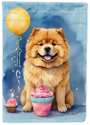 Chow Chow Happy Birthday Garden Flag Mailbox Flag Decorative Yard Flag Banner Outside Patio Artwork Yard Flower Beds, Garden Siz Chow Chow Happy Birthday Garden Flag Mailbox Flag Decorative Yard Flag Banner Outside Patio Artwork Yard Flower Beds, Garden Siz