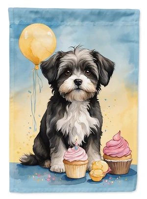 Havanese Happy Birthday Garden Flag Mailbox Flag Decorative Yard Flag Banner Outside Patio Artwork Yard Flower Beds, Garden Size