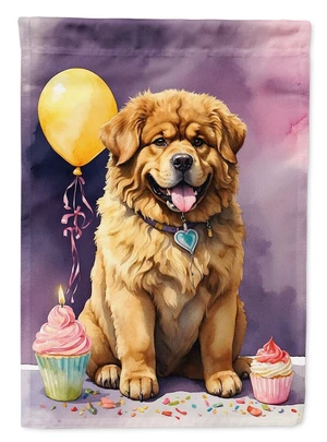 Tibetan Mastiff Happy Birthday Garden Flag Mailbox Flag Decorative Yard Flag Banner Outside Patio Artwork Yard Flower Beds, Gard