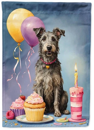 Scottish Deerhound Happy Birthday Garden Flag Mailbox Flag Decorative Yard Flag Banner Outside Patio Artwork Yard Flower Beds, G Scottish Deerhound Happy Birthday Garden Flag Mailbox Flag Decorative Yard Flag Banner Outside Patio Artwork Yard Flower Beds, G