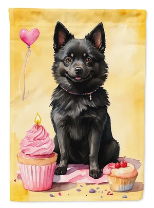 Schipperke Happy Birthday Garden Flag Mailbox Flag Decorative Yard Flag Banner Outside Patio Artwork Yard Flower Beds, Garden Si