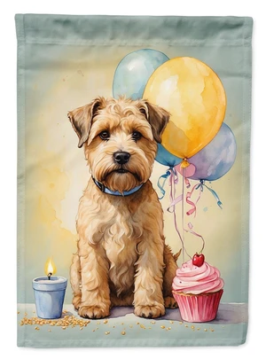 Wheaten Terrier Happy Birthday Garden Flag Mailbox Flag Decorative Yard Flag Banner Outside Patio Artwork Yard Flower Beds, Gard