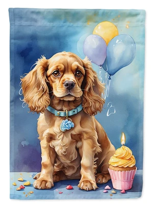 Cocker Spaniel Happy Birthday House Flag Large Porch Sleeve Pole Decorative Outside Yard Banner Artwork Wall Hanging, Polyester, Cocker Spaniel Happy Birthday House Flag Large Porch Sleeve Pole Decorative Outside Yard Banner Artwork Wall Hanging, Polyester,