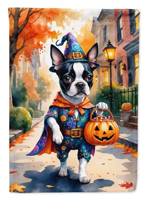 Boston Terrier Halloween Trick or Treat Garden Flag Mailbox Decorative Yard Banner Outside Patio Artwork for Flower Beds, Garden Boston Terrier Halloween Trick or Treat Garden Flag Mailbox Decorative Yard Banner Outside Patio Artwork for Flower Beds, Garden