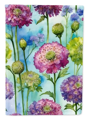 Scabiosa Flowers House Flag Large Porch Sleeve Pole Decorative Outside Yard Banner Artwork Wall Hanging, Polyester, House Size, Scabiosa Flowers House Flag Large Porch Sleeve Pole Decorative Outside Yard Banner Artwork Wall Hanging, Polyester, House Size,