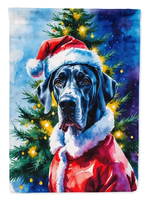 Great Dane Christmas House Flag Large Porch Sleeve Pole Decorative Outside Yard Banner Artwork Wall Hanging, Polyester, House Si Great Dane Christmas House Flag Large Porch Sleeve Pole Decorative Outside Yard Banner Artwork Wall Hanging, Polyester, House Si
