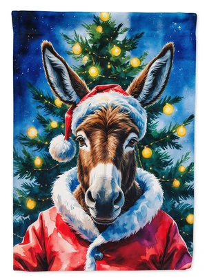 Donkey Christmas Garden Flag Mailbox Decorative Yard Banner Outside Patio Artwork for Flower Beds, Garden Size, Multicolor Donkey Christmas Garden Flag Mailbox Decorative Yard Banner Outside Patio Artwork for Flower Beds, Garden Size, Multicolor