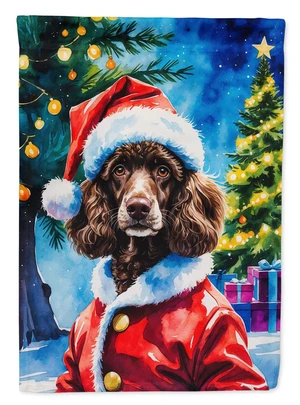 Chocolate Poodle Christmas Garden Flag Mailbox Decorative Yard Banner Outside Patio Artwork for Flower Beds, Garden Size, Multic